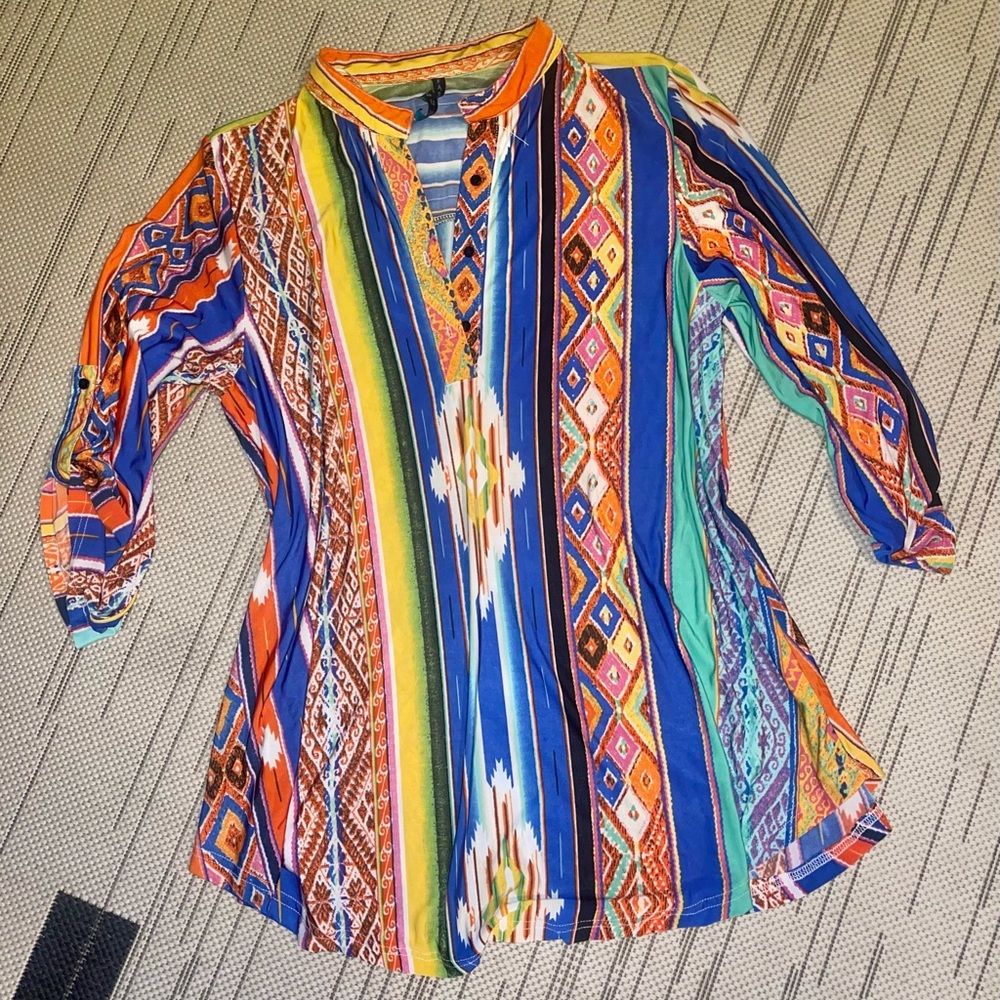 Fun serape tunic